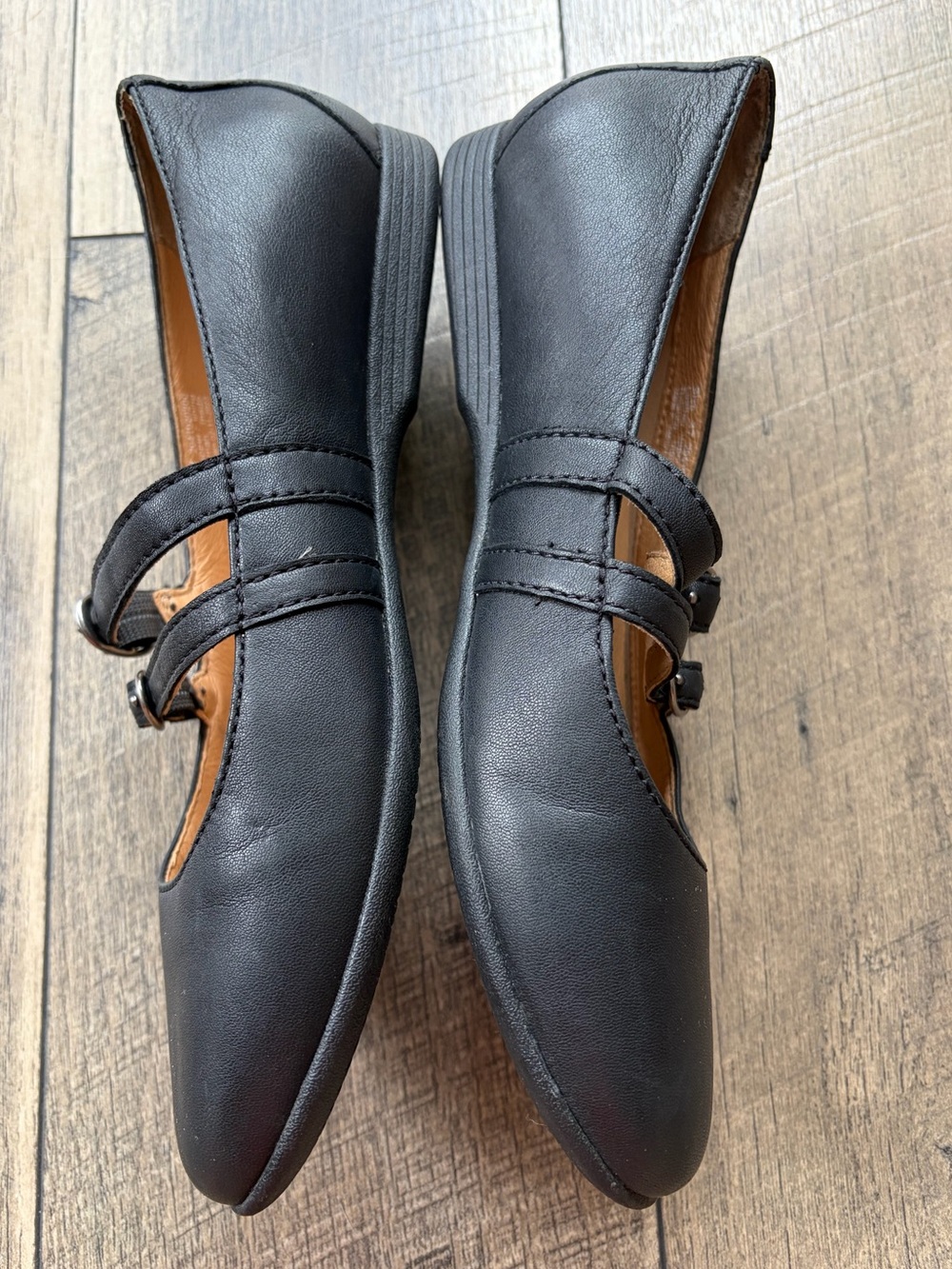 Dansko Leeza Black Leather Ballerina Flats size 37 - Picture 3 of 8